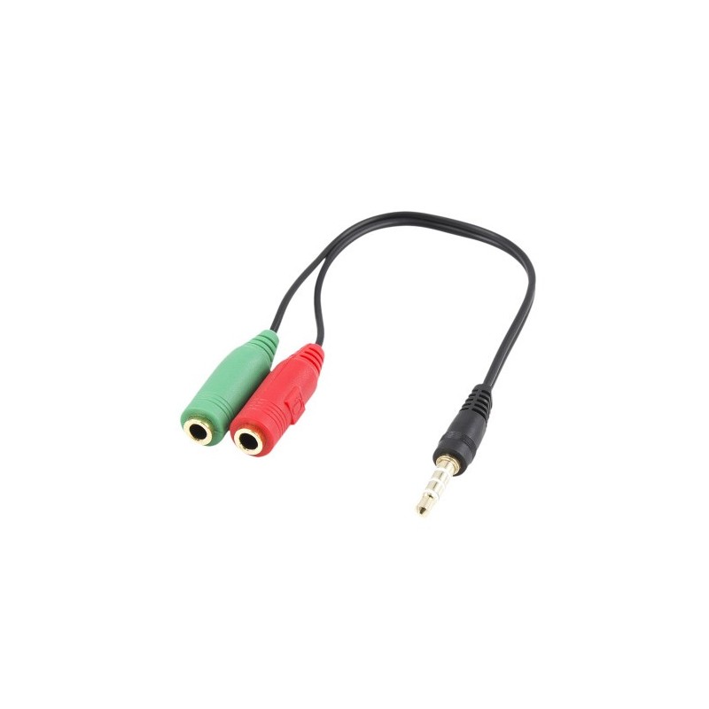 Ewent EC1640 cable de audio 0,15 m 3,5mm 2 x 3.5mm Negro, Verde, Rojo