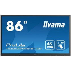 iiyama TE8604MIS-B1AG pantalla de señalización Pantalla plana para señalización digital 2,18 m (86") IPS 4K Ultra HD Negro Pantalla táctil Procesador incorporado Android