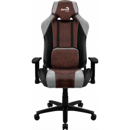Aerocool BARON AeroSuede Silla para videojuegos universal Gris, Rojo