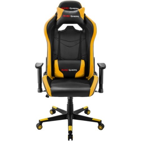 Mars Gaming MGC3 Silla para videojuegos universal Asiento acolchado Negro, Amarillo