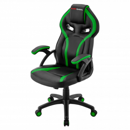 Mars Gaming MGC118 Silla para videojuegos universal Asiento acolchado Negro, Verde