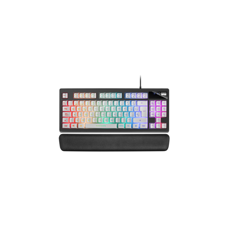 Mars Gaming MKAXWES teclado USB Español Negro, Blanco