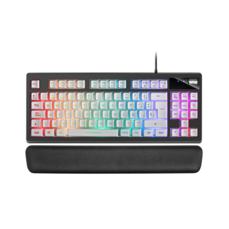 Mars Gaming MKAXWES teclado USB Español Negro, Blanco