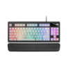 Mars Gaming MKAXWES teclado USB Español Negro, Blanco
