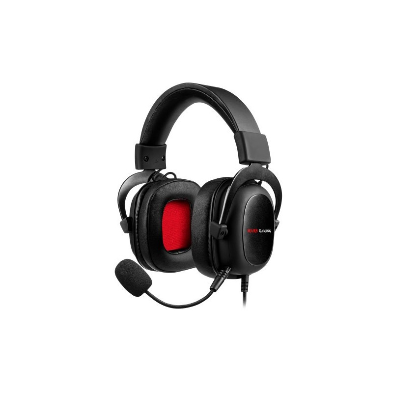 Mars Gaming MH5 auricular y casco Auriculares Diadema Conector de 3,5 mm USB tipo A Negro, Rojo