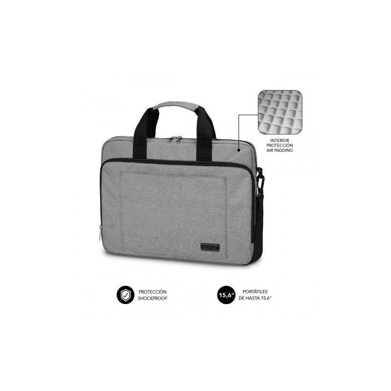 SUBBLIM Maletín Ordenador Air Padding Laptop bag 15,6" Grey