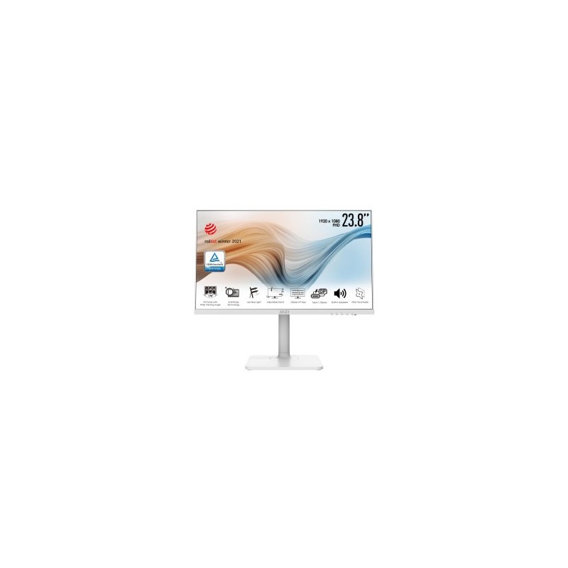 MSI Modern MD241PW pantalla para PC 60,5 cm (23.8") 1920 x 1080 Pixeles Full HD LCD Blanco