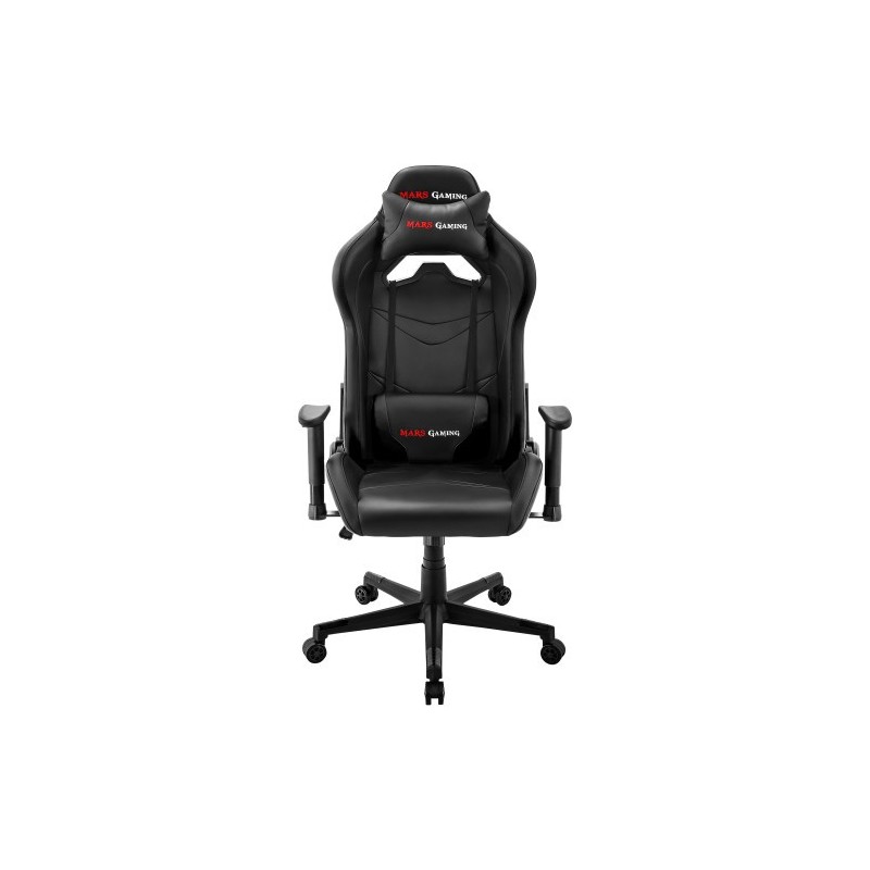 MARSGAMING MGC3 BLACK PROFESSIONAL GAMING CHAIR, NECK & BACK CUSHIONS, 2D ARMREST, GAS-LIFT CLASS 4