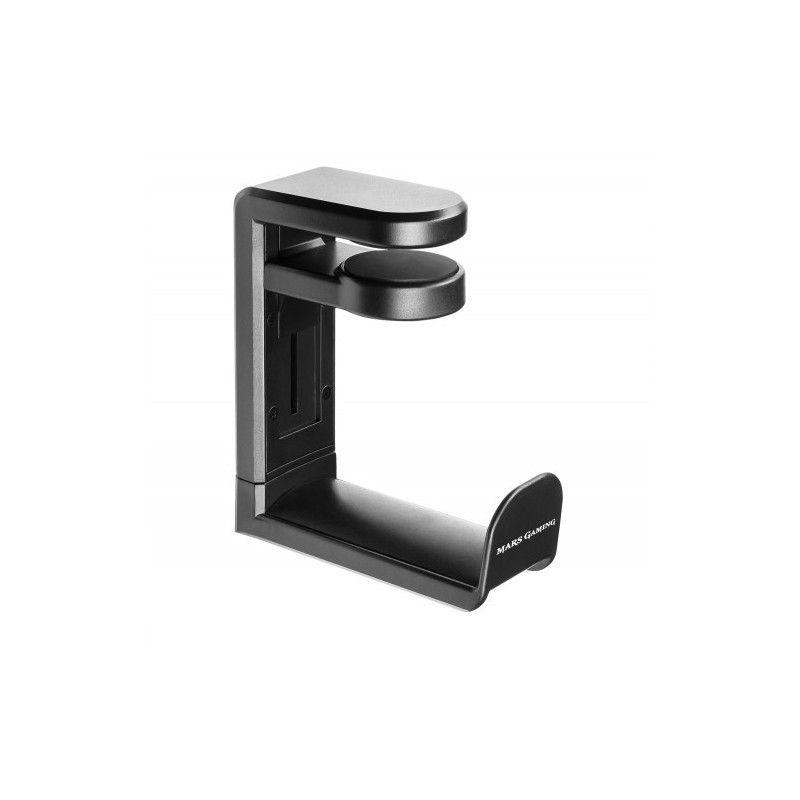 MARS GAMING MHH HEADSET HOLDER 360º MECHANISM, HOOK DESIGN, RUBBER PADS, ABS