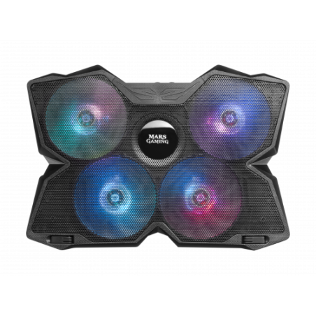 MARSGAMING MNBC3 NOTEBOOK COOLER, RGB FLOW, 4x FAN, DUAL FAN CONTROL,17.3" SIZE