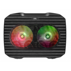 MARS GAMING MNBC0 NOTEBOOK COOLER, RGB FLOW, 2x FAN, METAL MESH, UP TO 15.6" SIZE