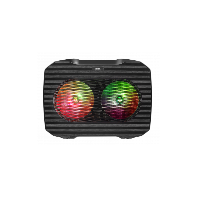 MARS GAMING MNBC0 NOTEBOOK COOLER, RGB FLOW, 2x FAN, METAL MESH, UP TO 15.6" SIZE