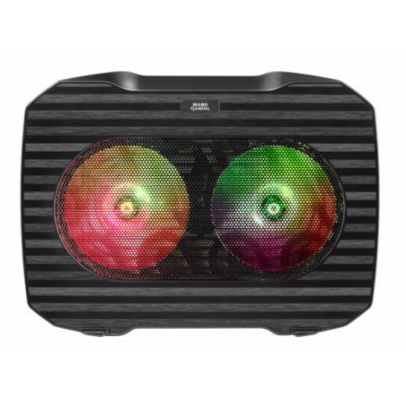 MARS GAMING MNBC0 NOTEBOOK COOLER, RGB FLOW, 2x FAN, METAL MESH, UP TO 15.6" SIZE