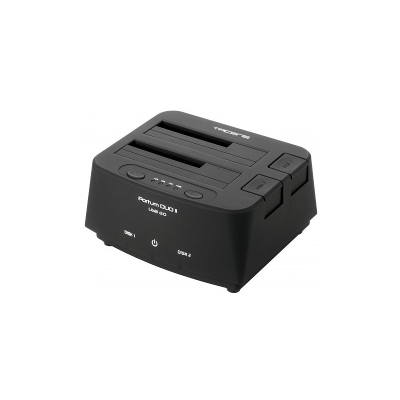TACENS PORTUM DUO USB 3.0, DOCKING STATION DOBLE SATA 2.5/3.5, CLONADO AUTONOMO, OTB ONE TOUCH BACKUP