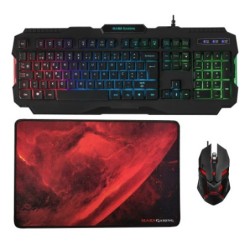 MARSGAMING MCP118 GAMING COMBO 3IN1 RGB, RGB RAINBOW KEYBOARD, 4000DPI RGB FLOW MOUSE, 350X250X3 MOUSEPAD -- PORTUGUESE LAYOUT