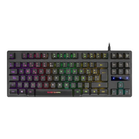 MARS GAMING MKTKL RGB COMPACT TKL KEYBOARD H-MECHANICAL RED, SPANISH