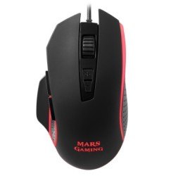 MARS GAMING MM018 MOUSE, 4800 DPI, RGB, SOFTWARE, EXTENDED BASE, 8 BUTTONS