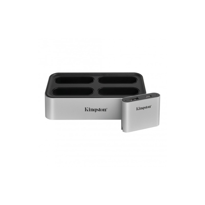 Kingston Technology Workflow Station Alámbrico USB 3.2 Gen 2 (3.1 Gen 2) Type-C Negro, Plata