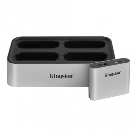 Kingston Technology Workflow Station Alámbrico USB 3.2 Gen 2 (3.1 Gen 2) Type-C Negro, Plata