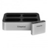 Kingston Technology Workflow Station Alámbrico USB 3.2 Gen 2 (3.1 Gen 2) Type-C Negro, Plata