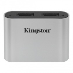 Kingston Technology Workflow microSD Reader lector de tarjeta USB 3.2 Gen 1 (3.1 Gen 1) Type-C Negro, Plata