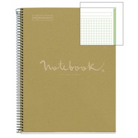 CUADERNO 100% RECICLADO NB-1 A4 80HOJAS ECOVERDE EMOTIONS MR MIQUELRIUS 6091