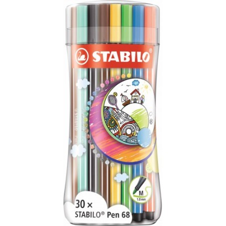STABILO Pen 68 rotulador Medio Multicolor 30 pieza(s)