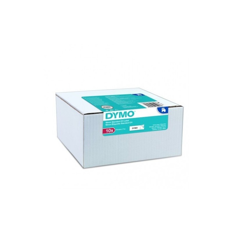MULTIPACK 10 CINTAS DYMO D1 19MMX7M NEGRO/BLANCO DYMO 2093098
