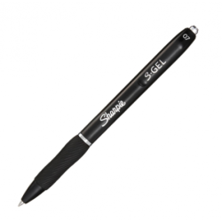 Sharpie S-Gel Bolígrafo de gel de punta retráctil Negro 12 pieza(s)