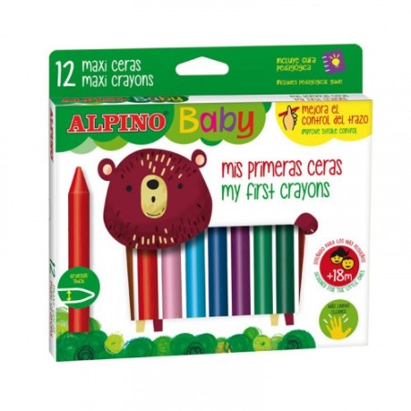 ESTUCHE 12 CERAS PARA BEBÉS BABY ALPINO DA000060