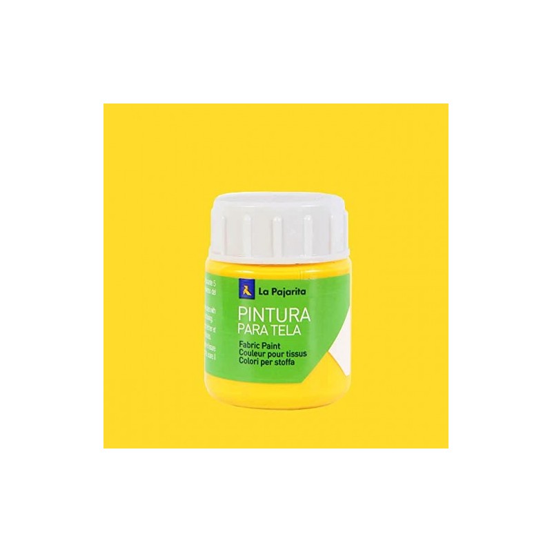 PINTURA PARA TELA TRANSPARENTE T-12 AMARILLO REAL. 25ML LA PAJARITA 112871