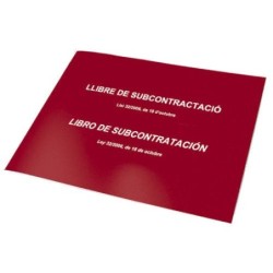 LIBRO DE SUBCONTRATACION CATALÁN/CASTELLANO A4 APAISADO 10 HOJAS NUMERADAS DOHE 09990