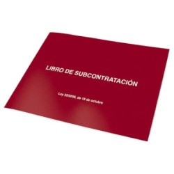 LIBRO DE SUBCONTRATACION CASTELLANO A4 APAISADO 10 HOJAS NUMERADAS DOHE 10011