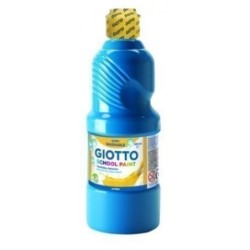 Giotto Témpera Escolar 500 ml Botella Azul, Cian