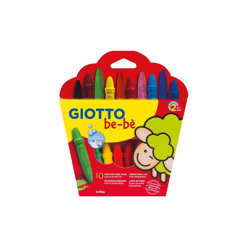 ESTUCHE 10 CERAS BE-BÈ SÚPER + SACAPUNTAS. GIOTTO F479200