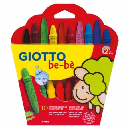 ESTUCHE 10 CERAS BE-BÈ SÚPER + SACAPUNTAS. GIOTTO F479200