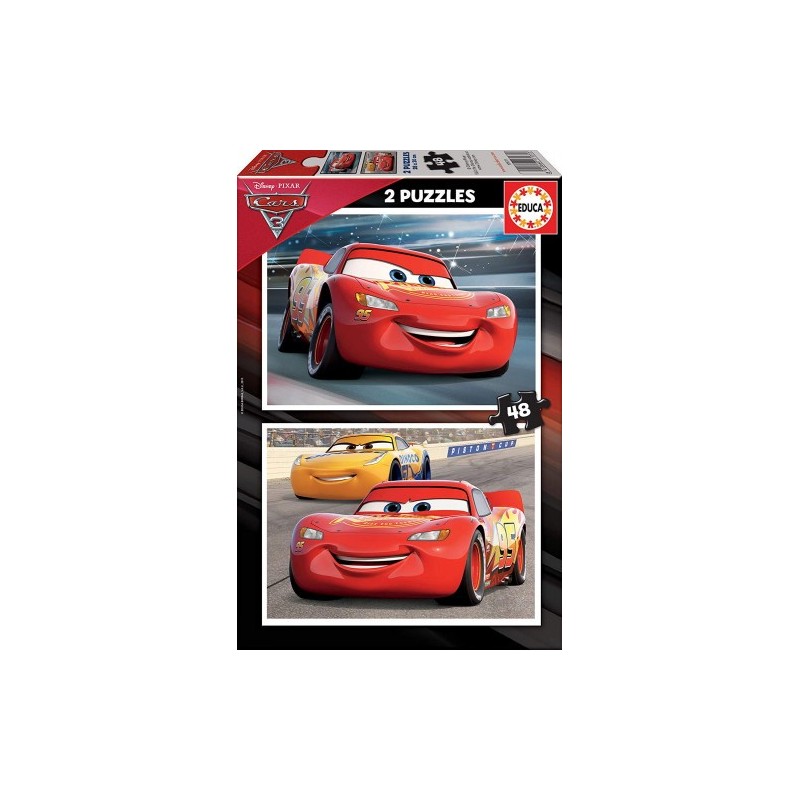 PUZZLE INFANTIL 2X48 CARS 3 DE 4-6 AÑOS EDUCA BORRAS 17177