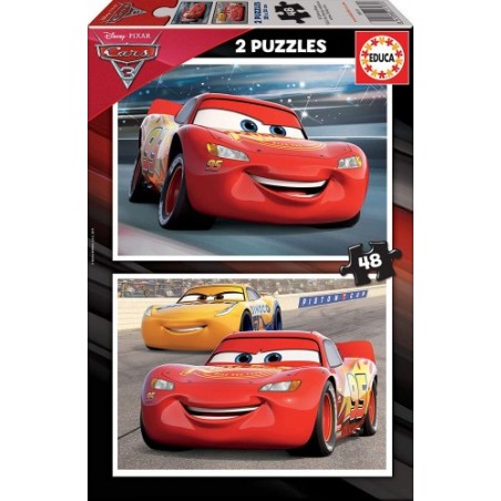 PUZZLE INFANTIL 2X48 CARS 3 DE 4-6 AÑOS EDUCA BORRAS 17177
