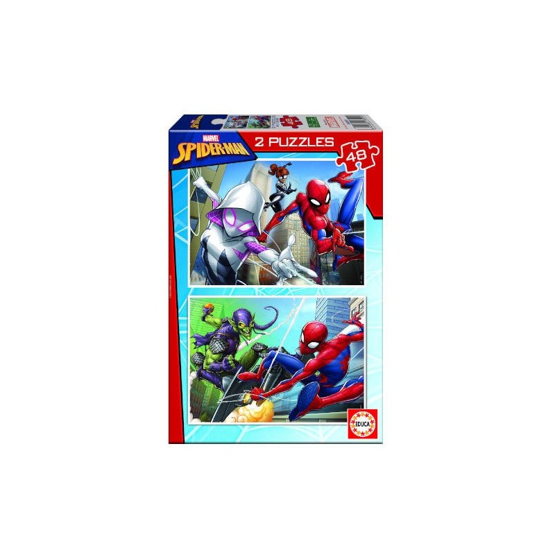 PUZZLE 2x48 SPIDER-MAN DE 4-6 AÑOS EDUCA BORRAS 18099