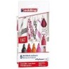 PACK 5 MARCADORES TEXTILES. COLORES CÁLIDOS. EDDING 4500-5-S-999