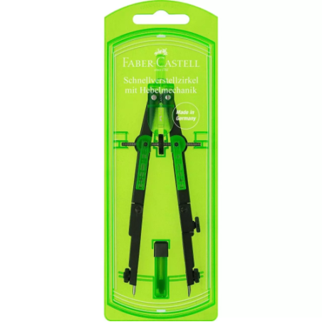 Faber-Castell 174007 compás Negro, Verde 1 pieza(s)