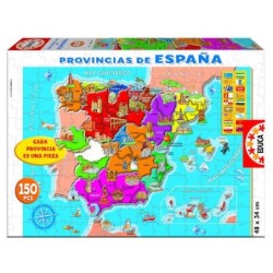 PUZZLE MAPA 150 PROVINCIAS ESPAÑA DE 6-8 AÑOS EDUCA BORRAS