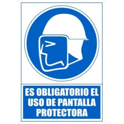SEÑAL "OBLIGATORIO USO DE PANTALLA PROTECTORA" 210 X 297MM PVC AZUL ARCHIVO 2000 6173-04 AZ