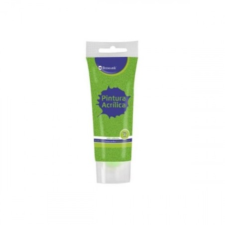 BOTE PINTURA ACRILICA 75 ML VERDE CON GLITTER BISMARK 328675