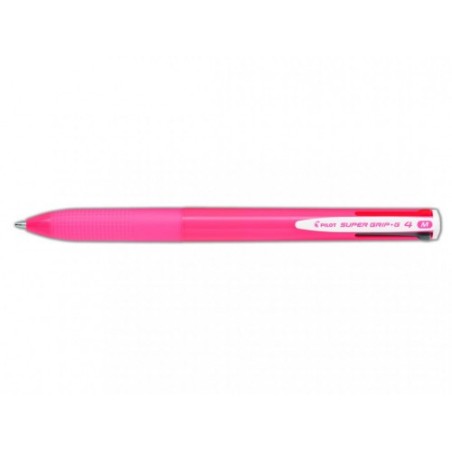 BOLIGRAFO SUPERGRIP G - 4 COLORES - CUERPO COLOR- ROSA PILOT BPKGG-35M-P