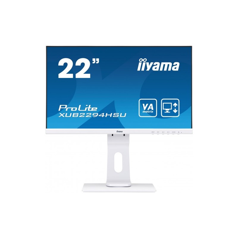 iiyama ProLite XUB2294HSU-W1 LED display 54,6 cm (21.5") 1920 x 1080 Pixeles Full HD Negro, Blanco