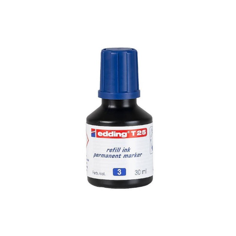 FRASCO TINTA PARA RELLENAR 25ML AZUL EDDING T25-003