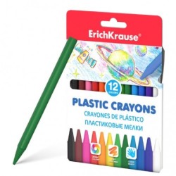 ESTUCHE DE CERAS DE PLÁSTICO 12 COLORES ERICH KRAUSE 50526