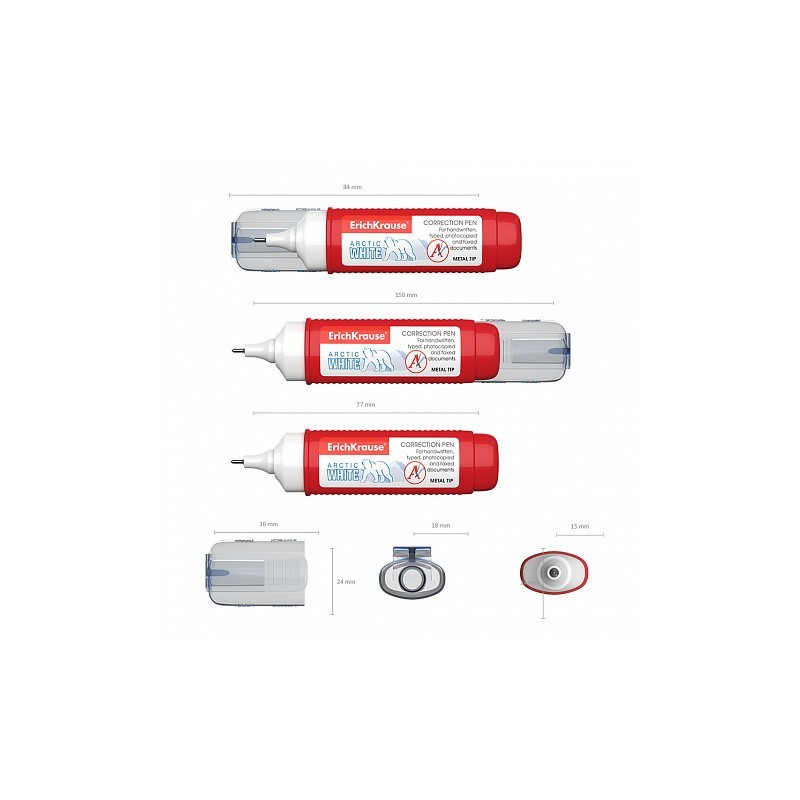 BOLÍGRAFO CORRECTOR ARCTIC WHITE, 12 ML ERICH KRAUSE 780