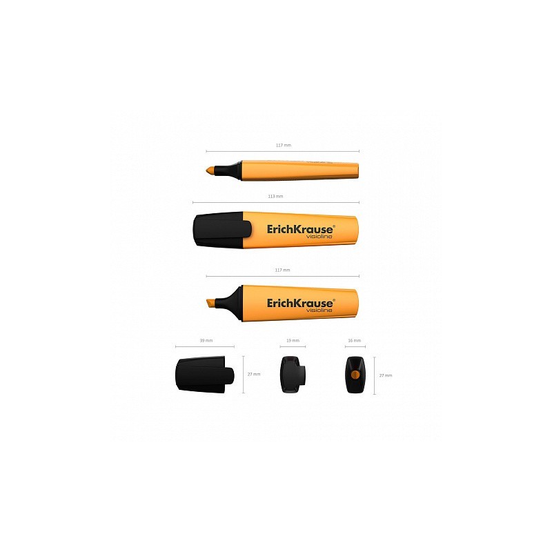 FLUORESCENTE VISIOLINE V-12, COLOR: NARANJA ERICH KRAUSE 32499